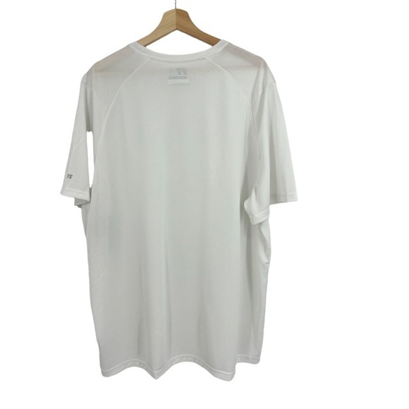 Active T-Shirt Men's 2XL Solid White RUSSELL Core Hybrid Jersey Tee - Picture 7 of 12